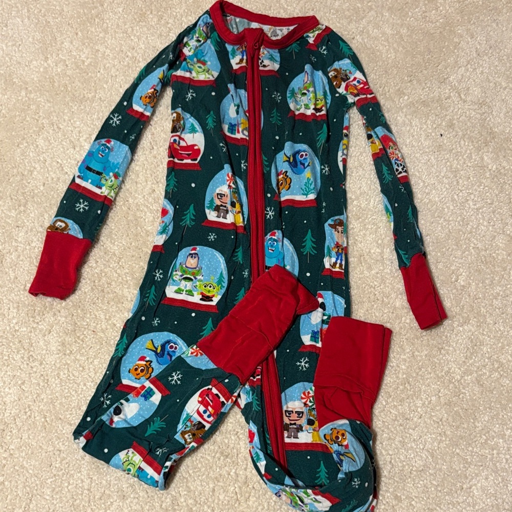 Little Sleepies Green and Red Kids Pajamas